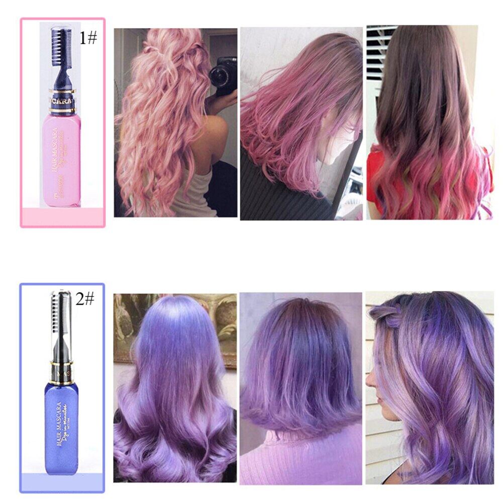 Thuốc Nhuộm Màu Tóc Một Lần 13 Màu Mascara Màu Tóc Tự Làm Tạm Thời Không Độc Hại Bút Chì Màu Nhuộm Tóc Một Lần Có Thể Giặt Được