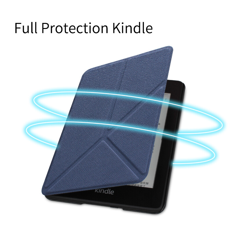 For Amazon Kindle 10th Generation E-Reader Fashion Deformed Folding Satnd Casing Paperwhite 4 KPW4 PQ94WIF 2018 PU Leather Cover Kindle Youth Lite 2019 J9G29R e-Book Flip Case