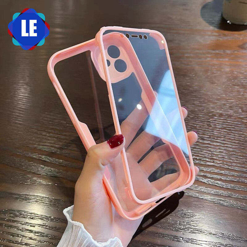 Casing For Redmi Note 11 / Redmi Note 11S / Redmi Note 11 Pro / Redmi Note 10 / Redmi Note 10S / Redmi Note 9 / Redmi Note 9S / Redmi Note 9 Pro / Redmi Note 9 Pro Max Luxury 360 Full Cover Clear Acrylic Hard Flip Phone Case
