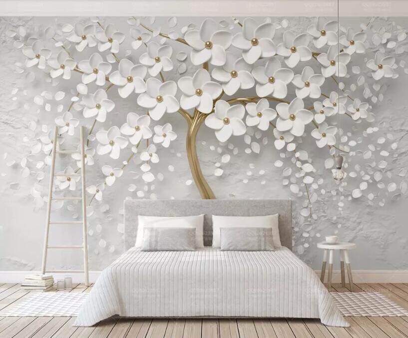 3D Wallpaper Vinyl Wall Sticker Romantic Tree Wall Mural Living Room Bedroom Luxury Decor Wall paper