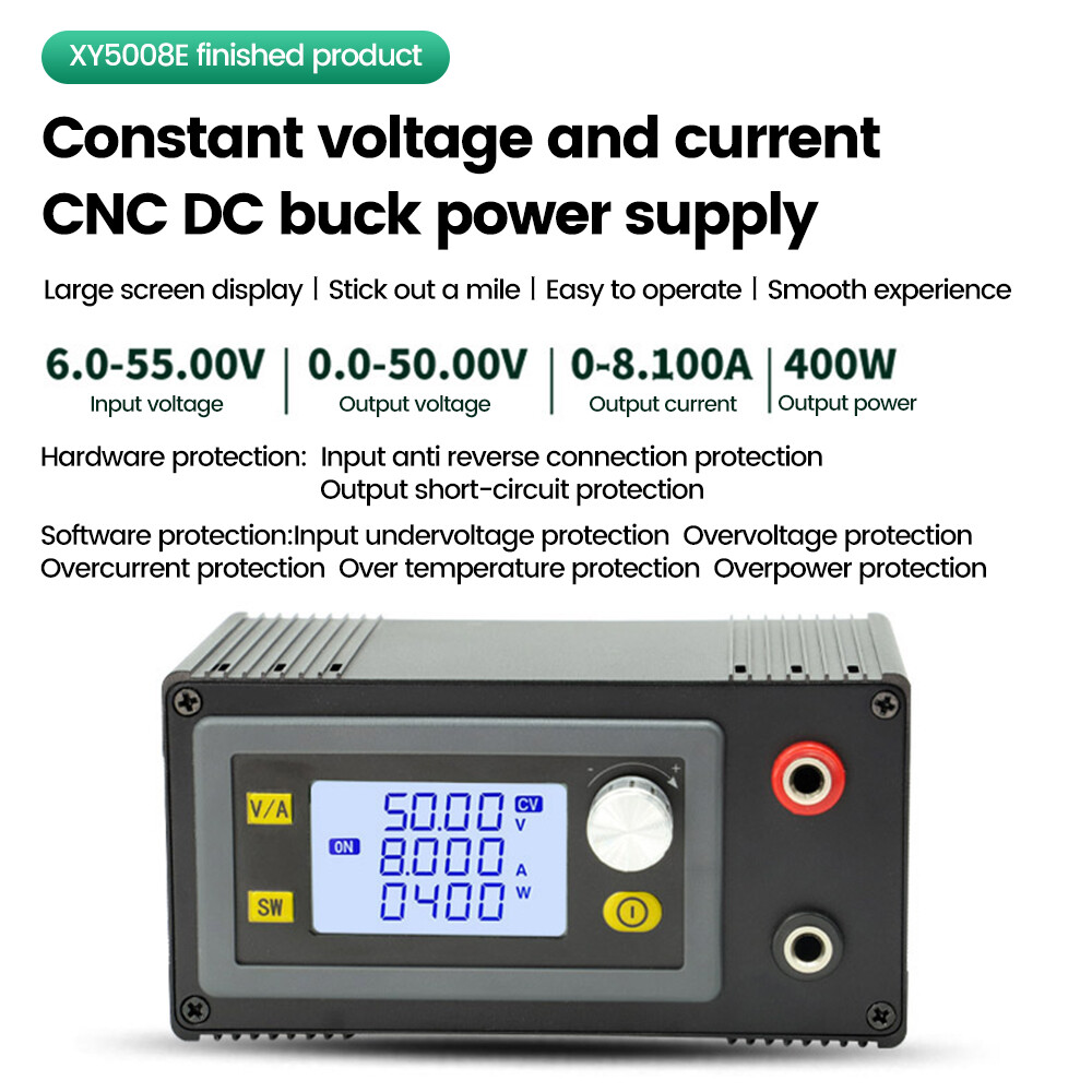 Diymore CNC Adjustable DC Stabilized Voltage Power Supply, Constant Voltage and Current Maintenance, Step-down Module Input Voltage 6-55V, Current 0.000-8.100A, Power 250W XY5005E XY5008E