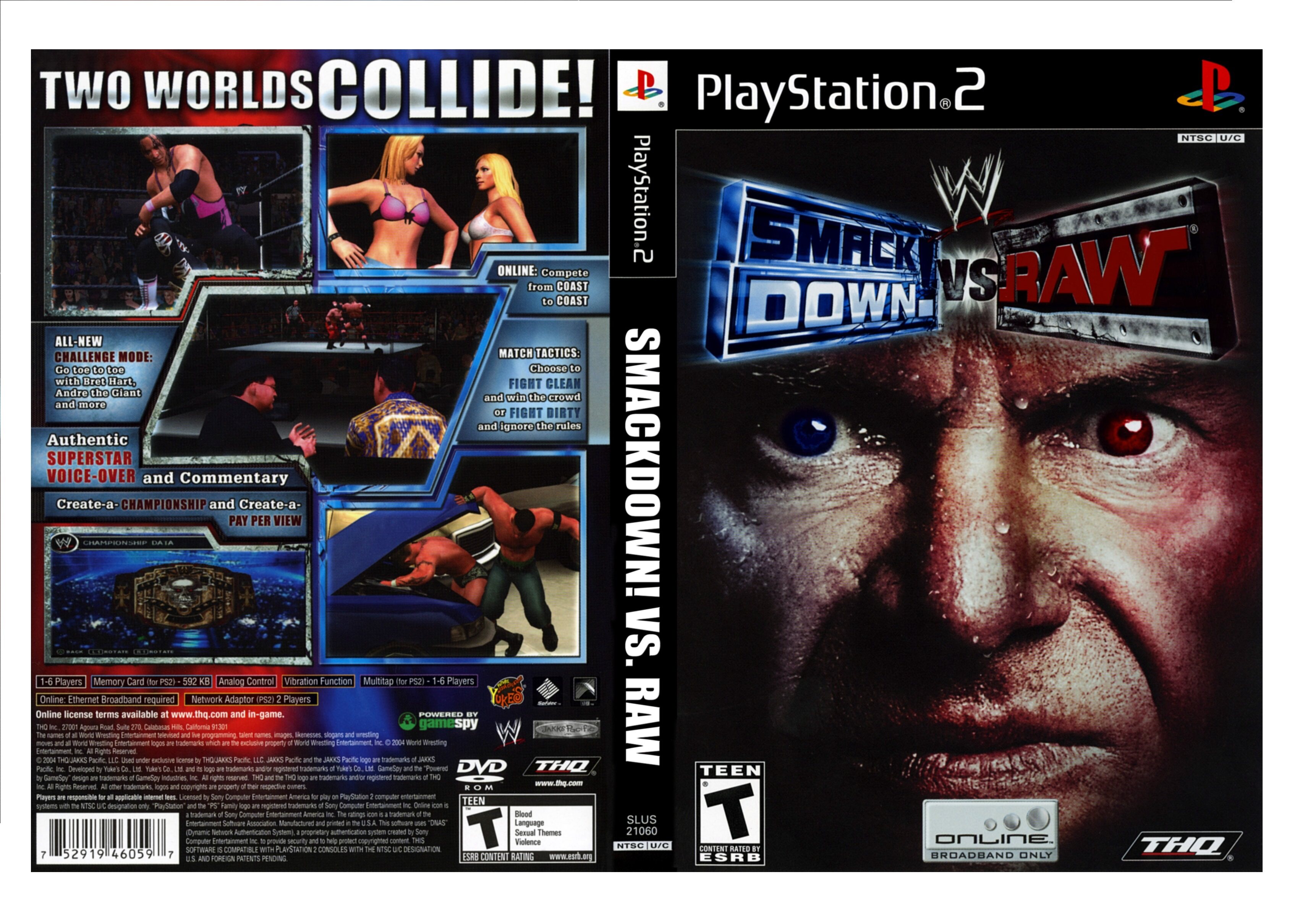 PS2 WWE SmackDown! vs. Raw (Dvd Game) Lazada