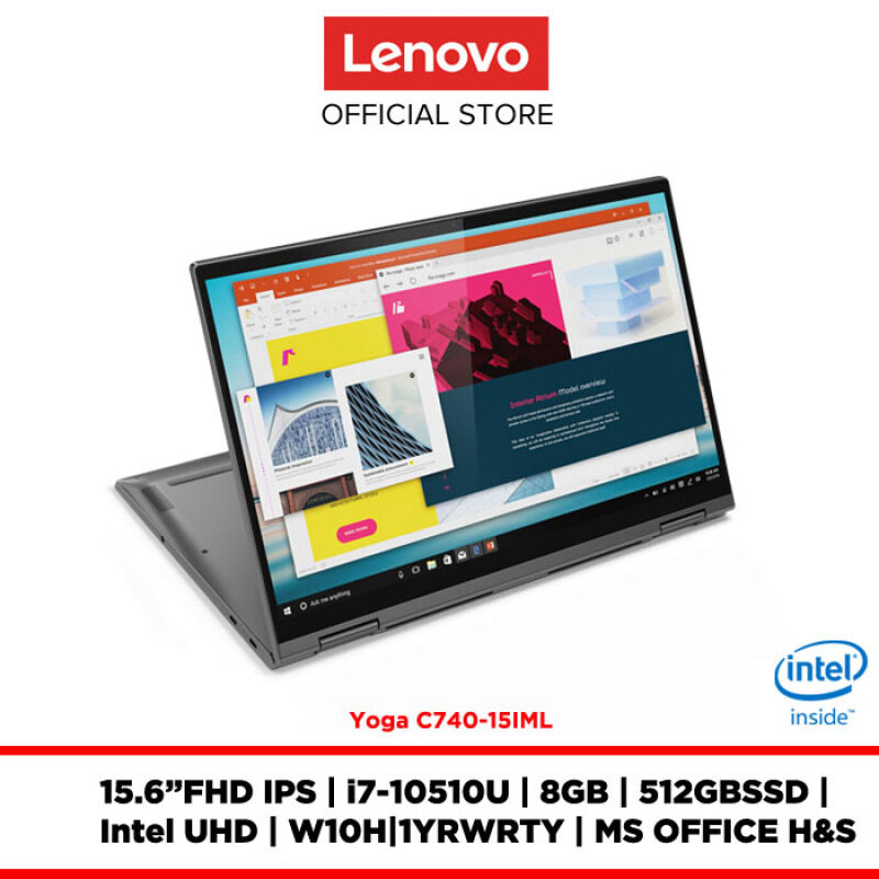 Lenovo Notebook Laptop Yoga C740-15IML Iron Grey 81TD005PMJ 15.6FHD IPS/I7/8GB/512GBSSD/INTEL UHD/W10H/OFF.H&S/1YRWRTY Malaysia