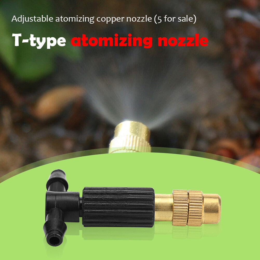 5pcs Automatic Spray Tip Nozzles Nebulizer Thread Copper Water Sprinkler Heads
