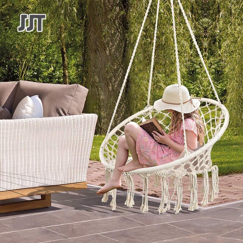 hanging chair bird's nest chair hanging sofa bird's nest hanging chair Hanging chair, nest swing chair, rattan bird's nest basket Hammock tassel tassel cotton rope woven hanging basket swing