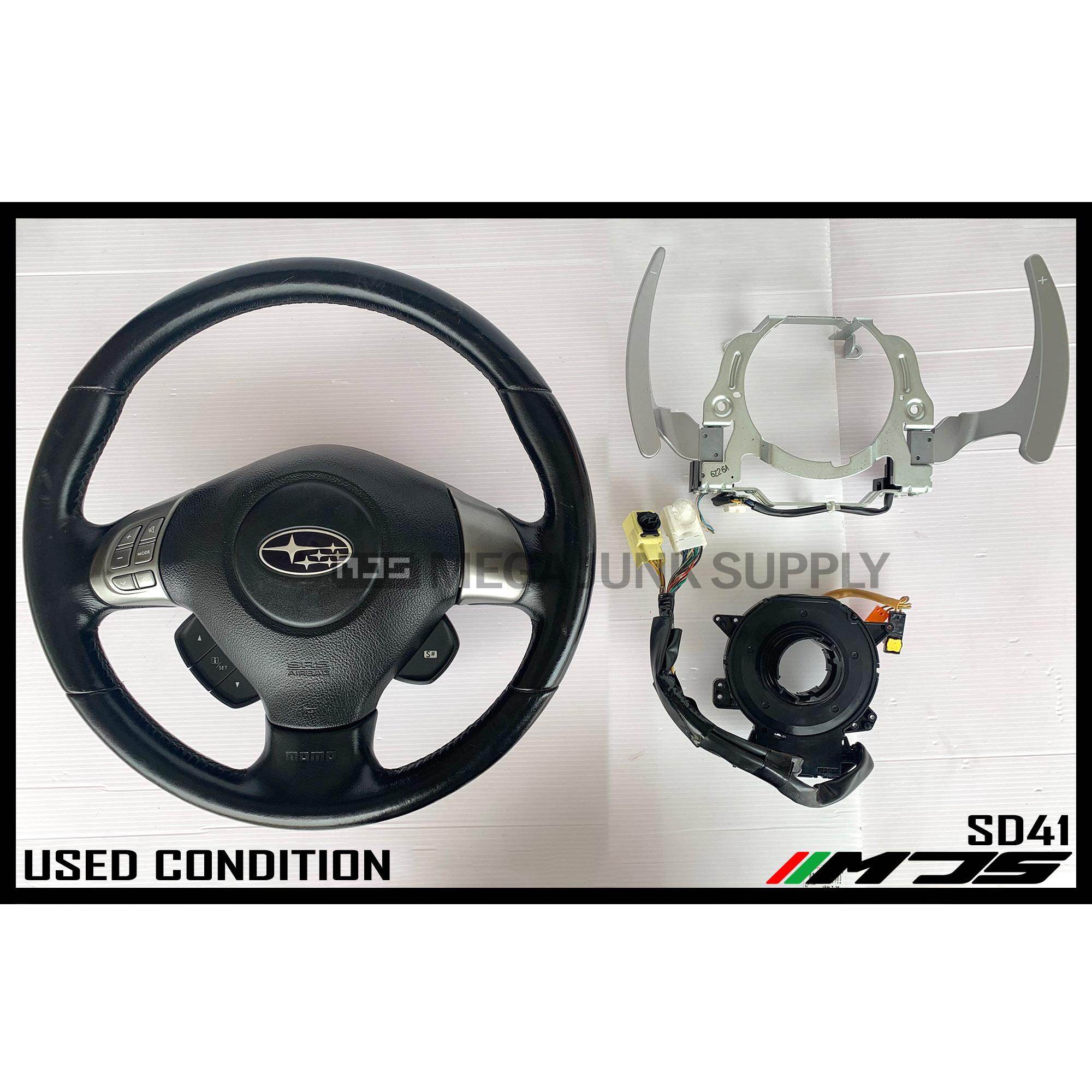 Subaru Momo Impreza Legacy Liberty Forester Can Be Modified To Fit Proton Wira Original Jdm Japan Oem Standard Leather Sport Steering Wheel With Clock Spring Mode Volume Switch Control Momo Word