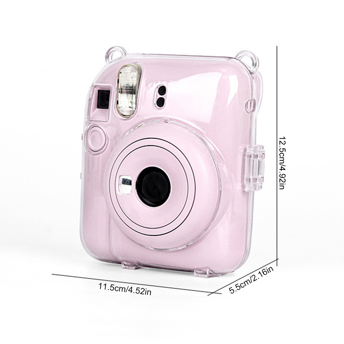 【Yadea hongkong】ốp bảo vệ Instax mini 12 Ốp bảo vệ trong suốt pha lê Túi máy ảnh mini 12 Ốp bảo vệ có dây đeo vai