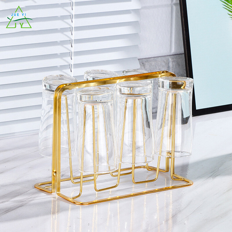 KS light luxury drain cup holder household glass cup water cup shelf kitchen living room tea cup upside down storage rack