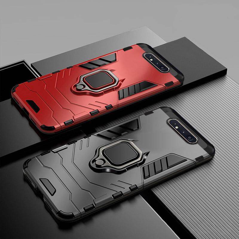 Cho Samsung Galaxy A80 Vỏ Nhẫn Kim Loại Giáp Ốp Lưng Xe Hơi Chống Sốc Giá Đỡ Chân Đế Hút Nam Châm 360 Giá Đỡ Nhẫn Ốp Cứng