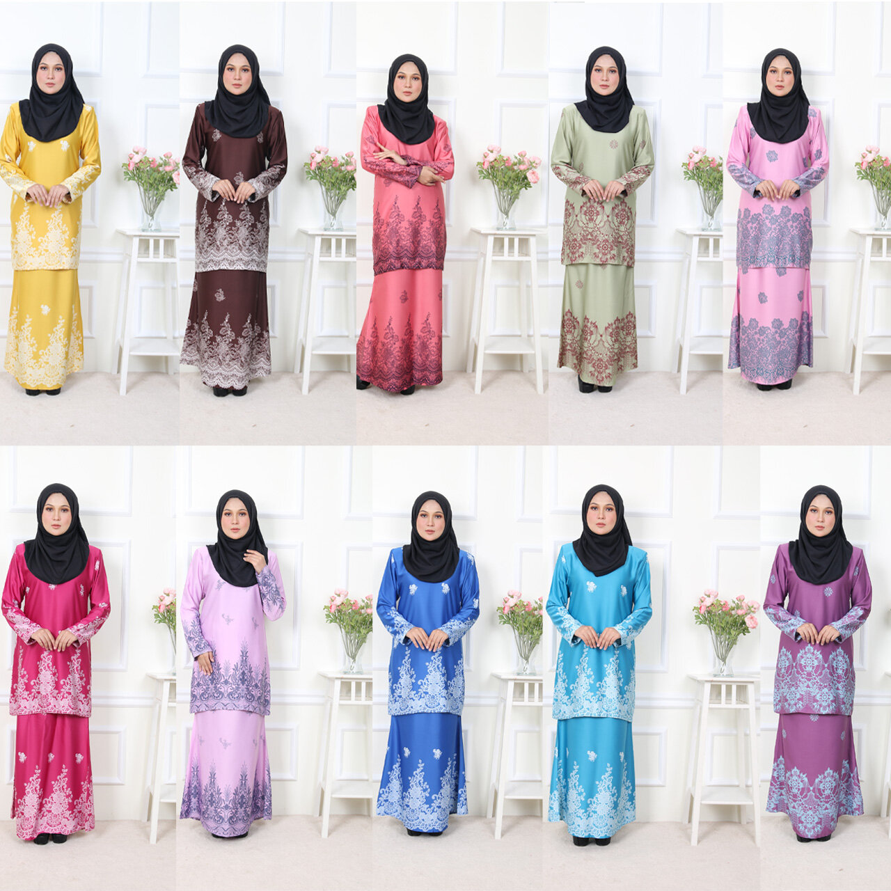 Shop Baju Raya Kain Satin online 