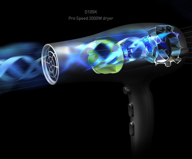 Babyliss Máy Sấy Tóc Ion Cao Cấp D105K 2000W ThermoProtect DryCare Hàn Quốc