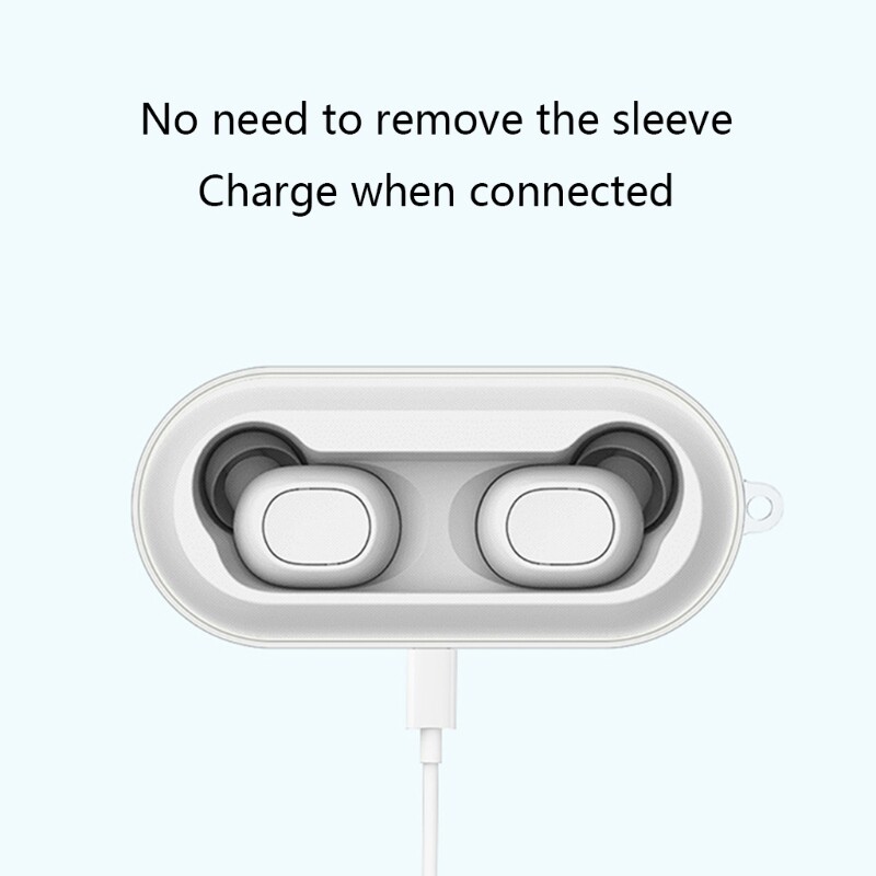 Compatible with QCY T1C Earphone Protective Cover Lightweight Case Impact-resistant Sleeve Bluetooth-compatible