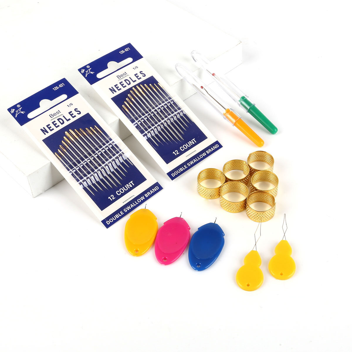 3-15 Cái/túi Đa Chức Năng May Kim Xỏ Thimble Threading Công Cụ Cao Cấp Hướng Dẫn Kim Thiết Bị Dễ Dàng Tự Động May