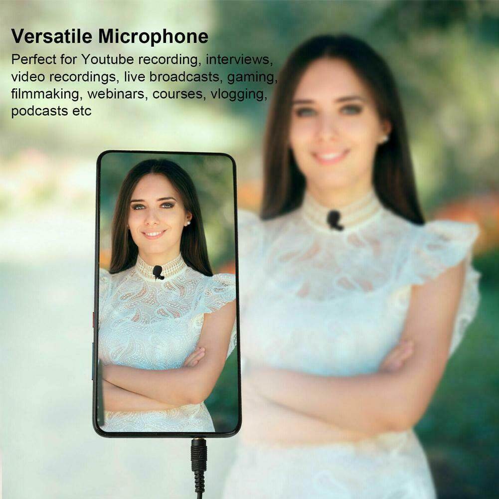 [Songful] 3.5mm clip trên ve áo mini Micrô Rảnh Tay Micro có dây Lavalier giảm tiếng ồn phòng thu bài giảng bài giảng micro bên ngoài cho máy tính điện thoại