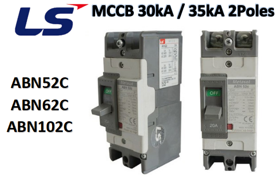 Ls Mccb 30ka 2poles Abn52c Abn62c Abn102c 15a 20a 30a 40a 50a 60a 75a