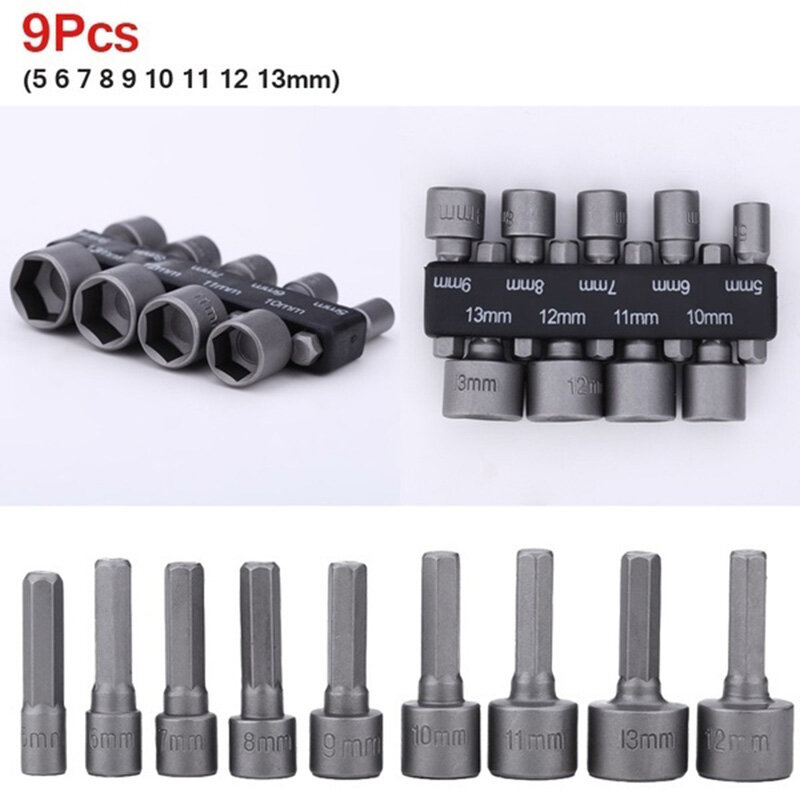 [Hàng Có Sẵn] KIPRUN 14 Cái Mũi Khoan Đai Ốc Lục Giác 5-12Mm Bộ Cờ Lê Tuốc Nơ Vít Ổ Cắm Bộ Chuyển Đổi Mũi Khoan Chuôi Lục Giác 1/4 "Dụng Cụ Điện Cho Tuốc Nơ Vít Điện Dụng Cụ Cầm Tay