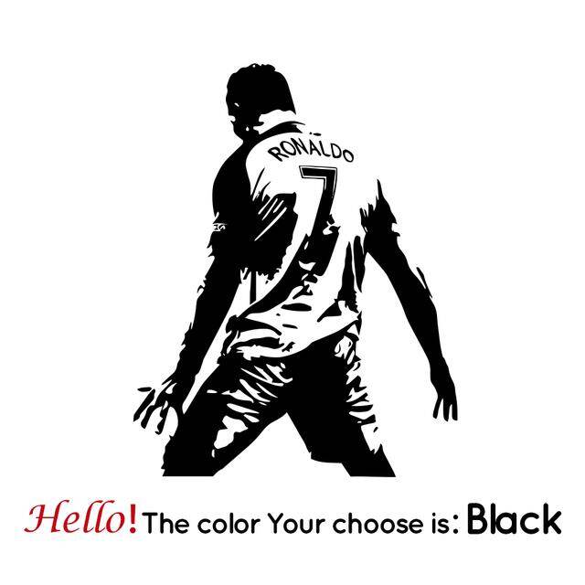 Football Cristiano Ronaldo Vinyl Wall Sticker Soccer Athlete Ronaldo Wall Decals Art Mural For Kis RoomRoom Decoration