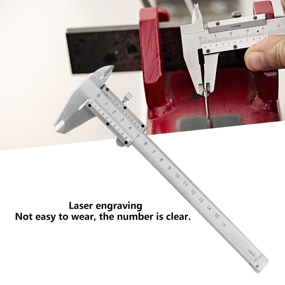Công cụ đo thước đo vi lượng kế kim loại bằng thép carbon có độ chính xác cao 0-150mm