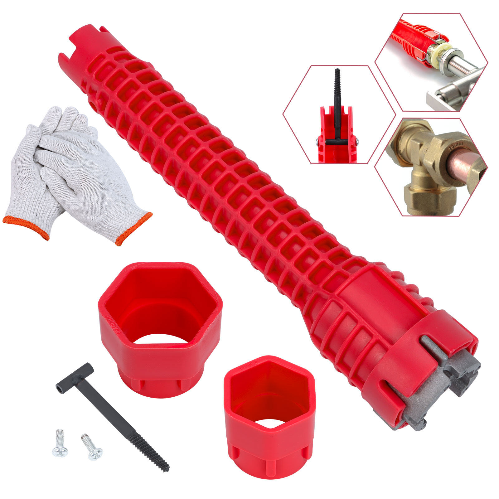 8 In 1 Basin Flume Wrench Faucet Sink Installer Plumbing For Plumbers