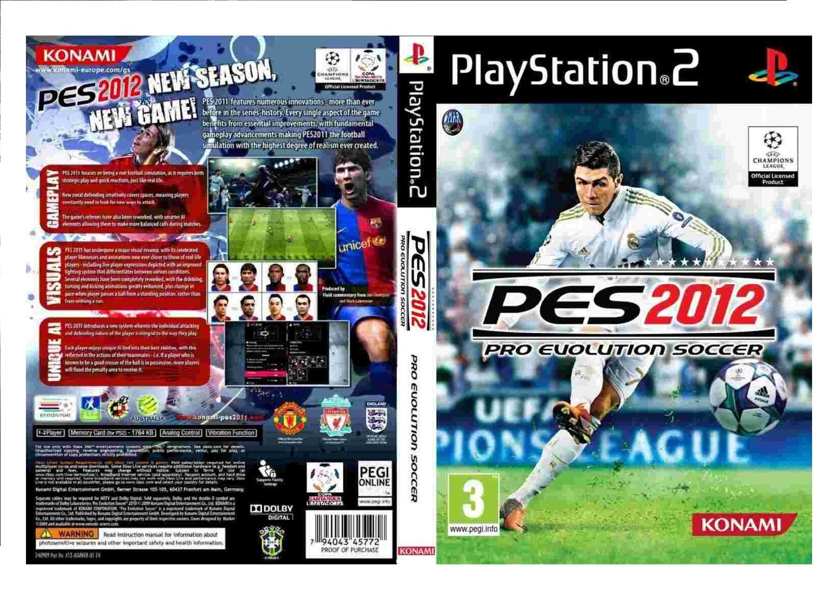 Pro Evolution Soccer 2012 - PS2 Game