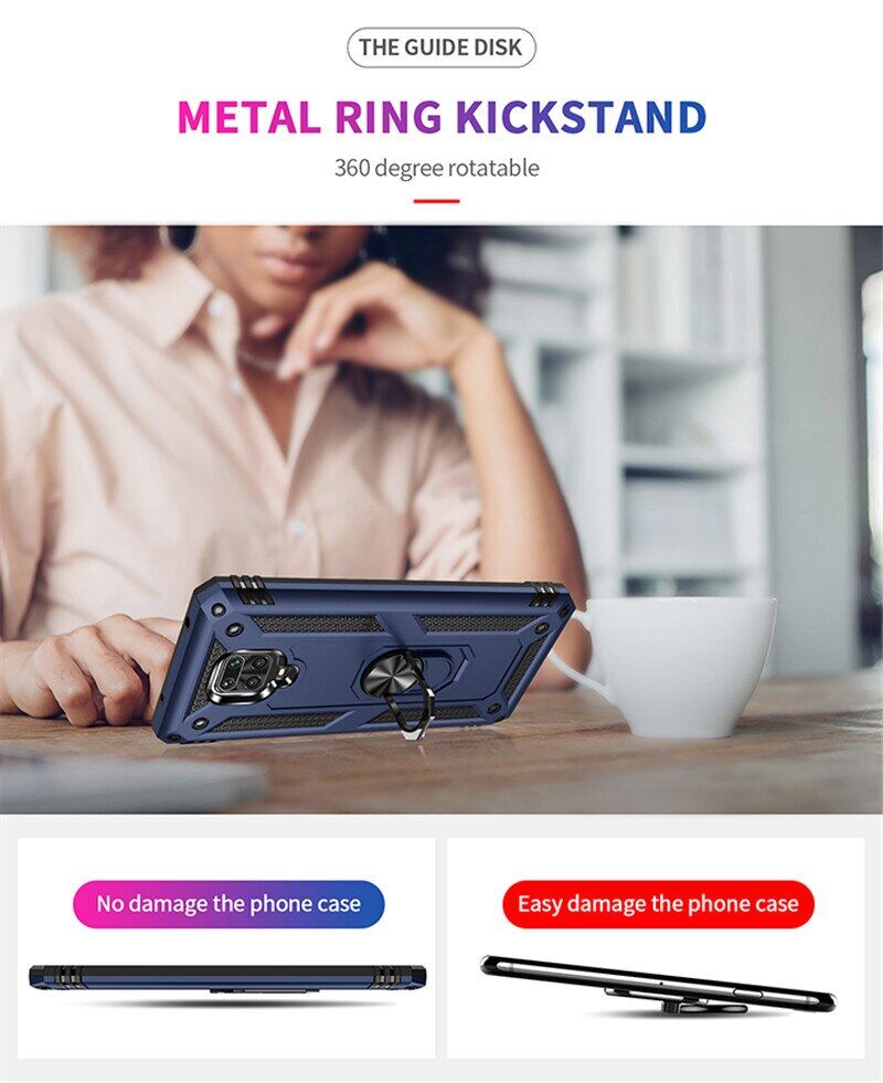 Ốp Lưng Chống Sốc KEYSION Cho Xiaomi Redmi Note 9S Note 9 Pro, Ốp Điện Thoại Viền Kim Loại Gắn Nam Châm Chống Sốc Cho Redmi Note 9 Pro Max