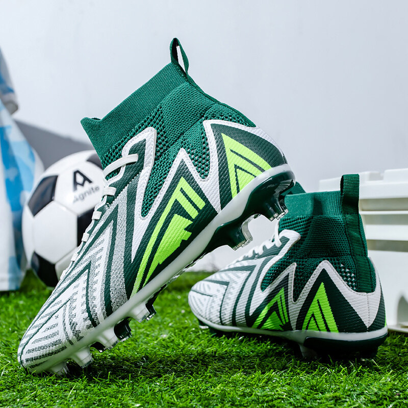 35-48 Football Shoes for Men High Top TF Cleat Shoes Athletic