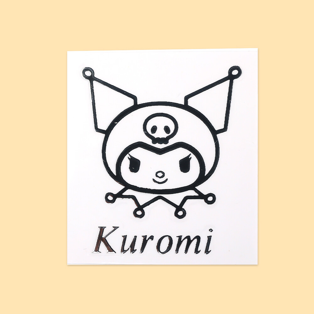 Cartoon Sanrio Metal Sticker Cinnamoroll Kuromi Melody Cup Phone Gift Cute Decoration Waterproof Sticker