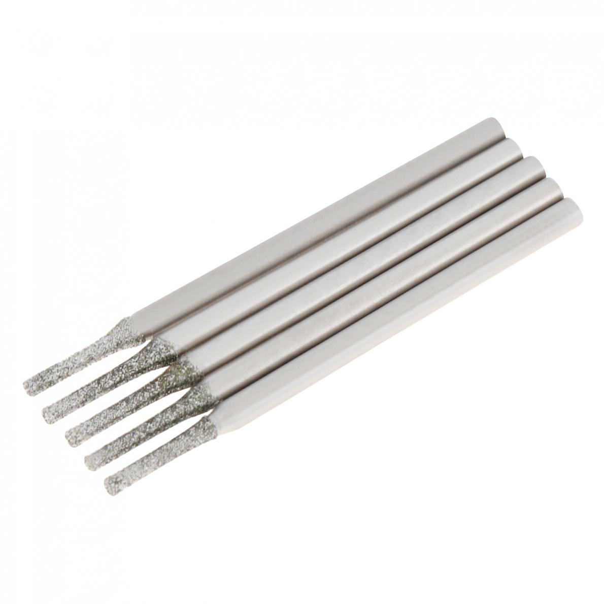 Chgimposs 5 cái/bộ tay cầm Shank 2.35mm x 1.2mm đầu mài Kim Cương mũi khoan mài Bộ phụ kiện mài điện cho đá Ngọc Khắc đánh bóng