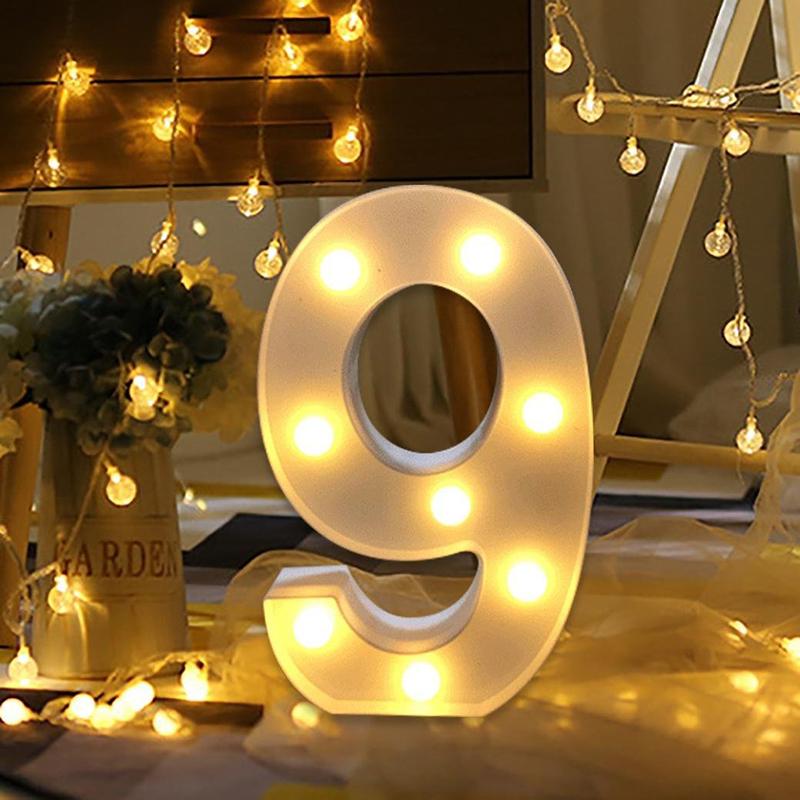 0-9 Number LED Bulbs For Any Occasion Birthdays Anniversaries