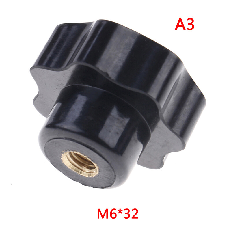 Miankeji Plastic M4 M5 M6 M8 female thread seven star shaped head clamping nuts knob