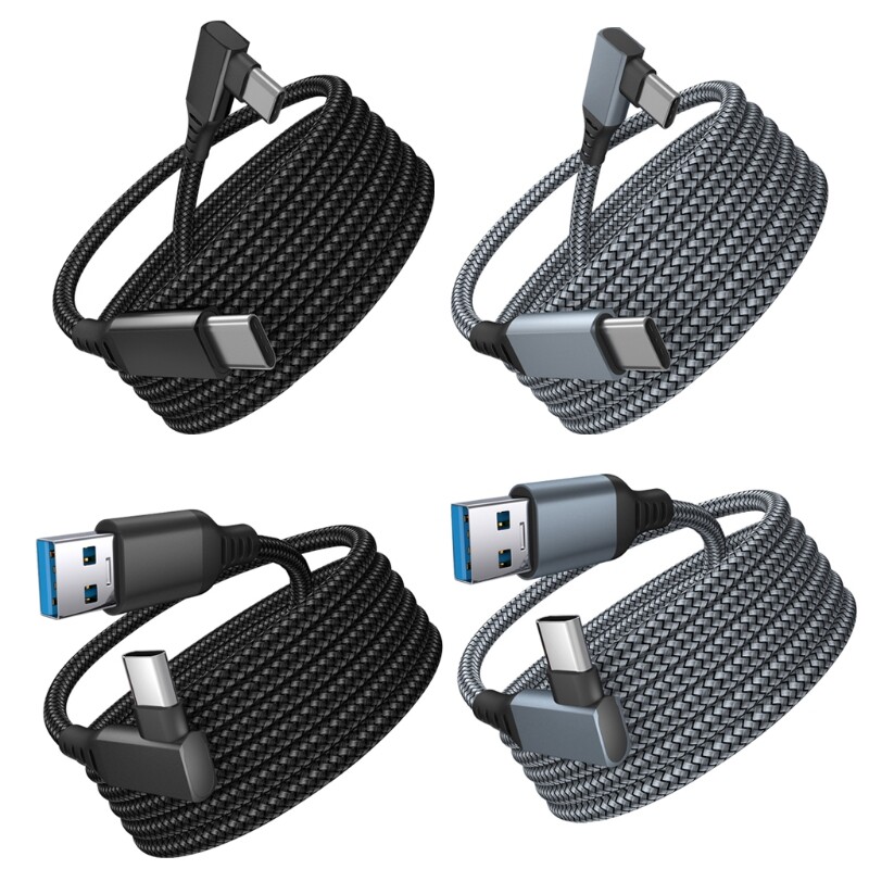 For Oculus Quest 2 Type- C Link USB- C Steam VR Data Cable 5m/16ft Transfer Link Cable Fast Charging