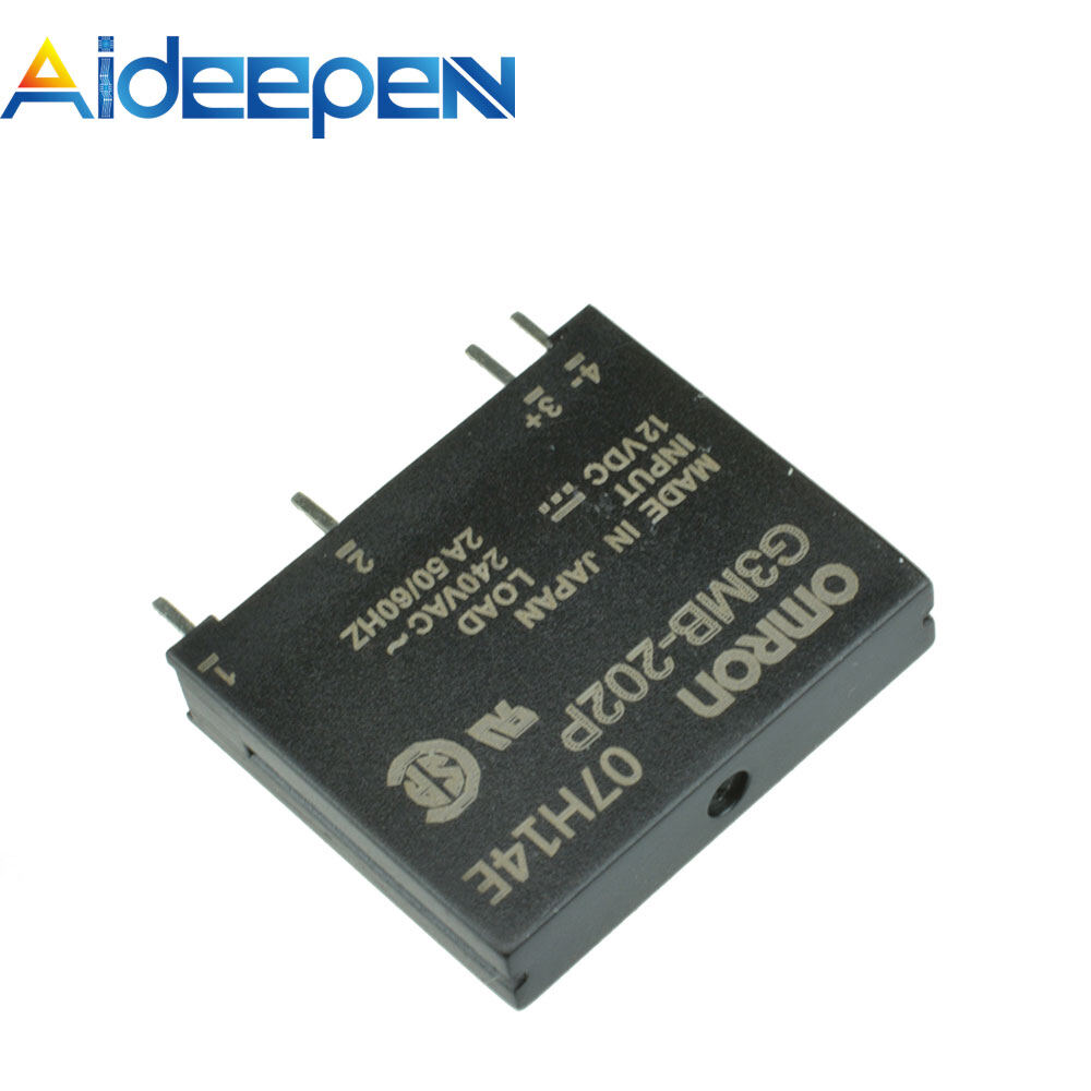 Aideepen g3mb-202p dc-ac pcb ssr in 12vdc ac 2a out 240v solid state relay module cf