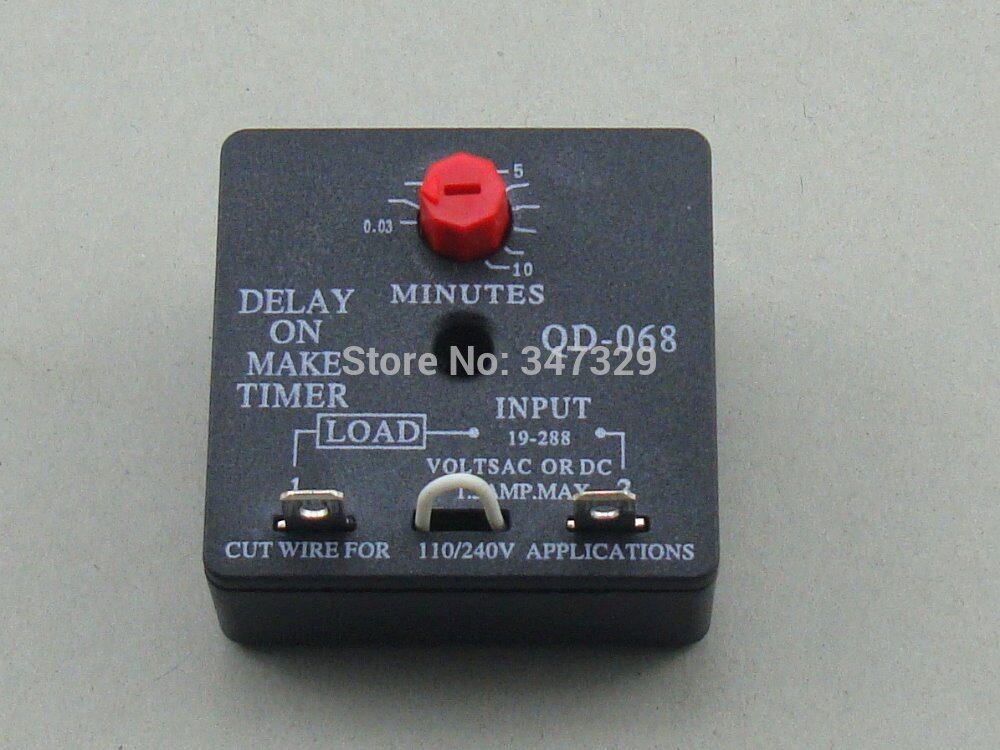Time Delay Relay Qd-068 Delay On Make Timer With 0.03~10minutes Adjustable Delay  Universal 19~288vac Fits Adm-2  Td69  Icm102