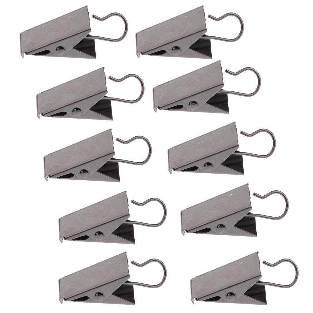 Perfk 10pcs Door Curtain Clips With Hook Balcony Valance Slider