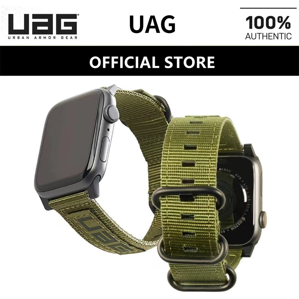 Uag urban armor gear nato nylon watch band uag active nylon band strap for apple watch 7/6/5/4/3/2/1 38/40/41mm 42/44/45mm/49mm iwatch strap