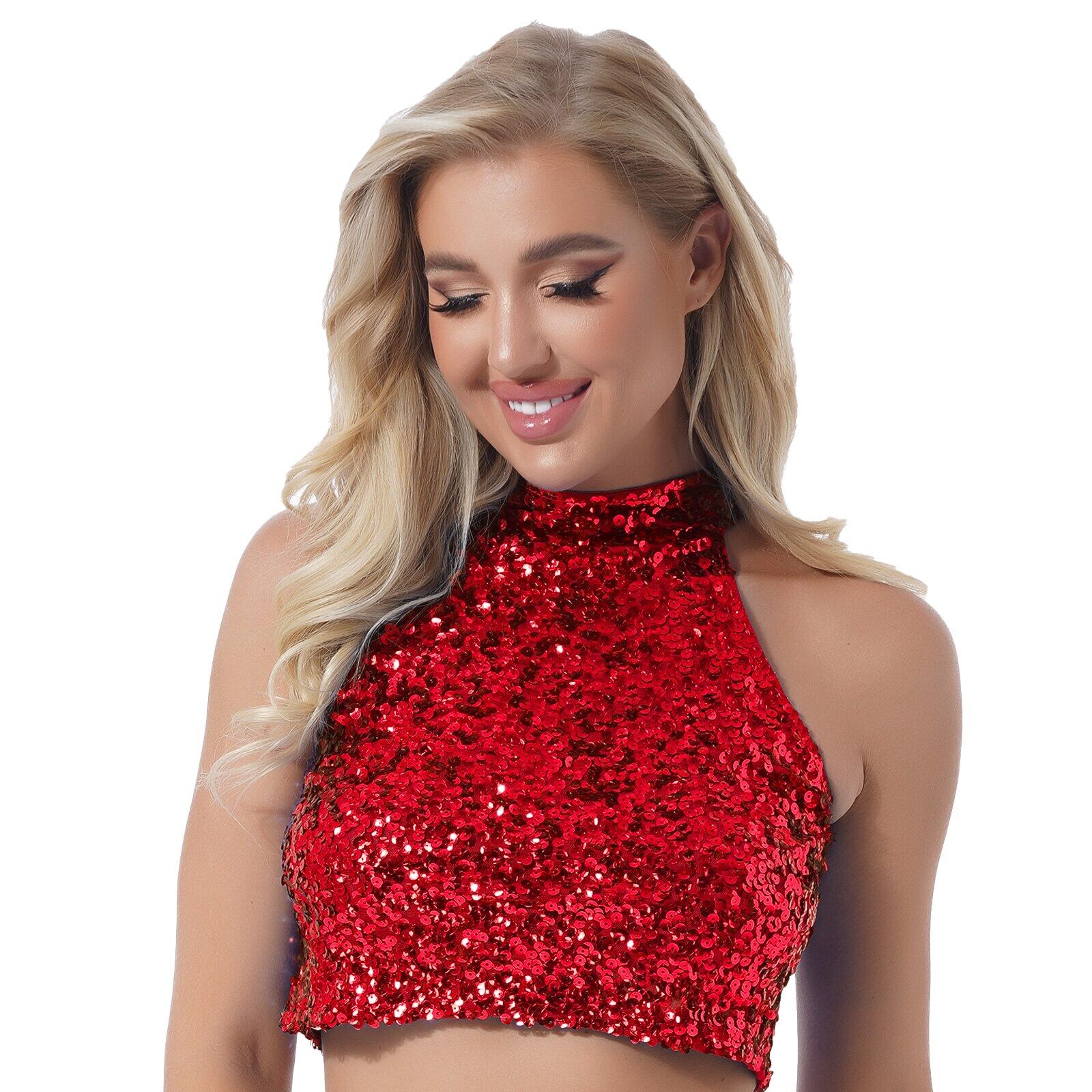 Sequin halter top store dance