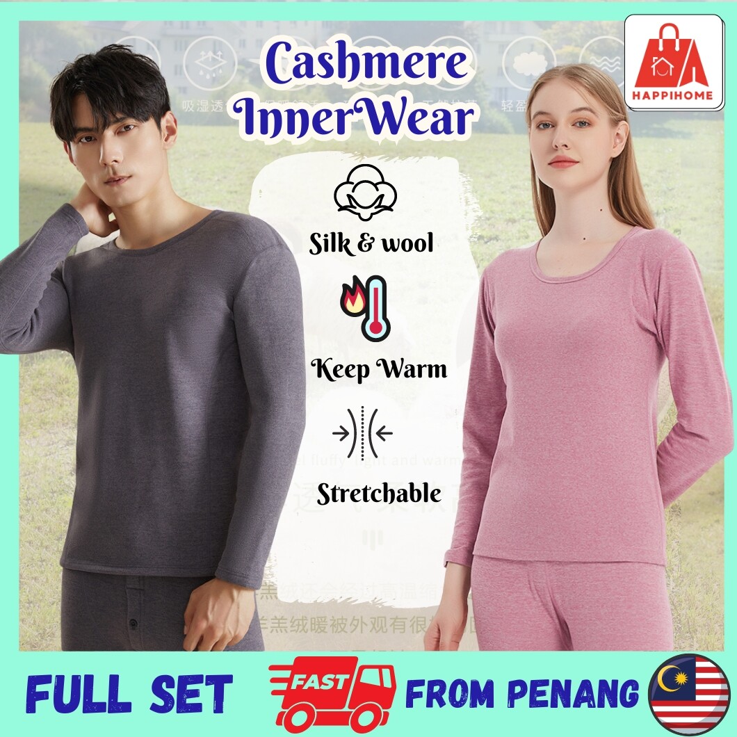Heattech Innerwear Dralon Warm Winter Thermal Wool Underwear Women Men Long Johns Sleepwear Cashmere Inner Wear Pant Soft Fleece Velvet Heatech Thermal Dress Thermal Undershirt Lazada Lazada