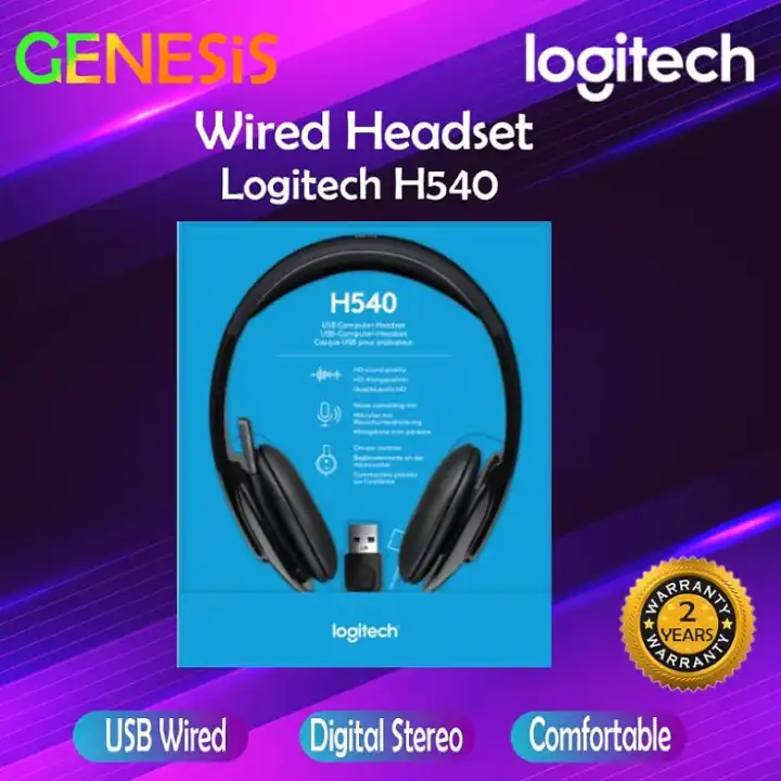 logitech h540 wired usb headset