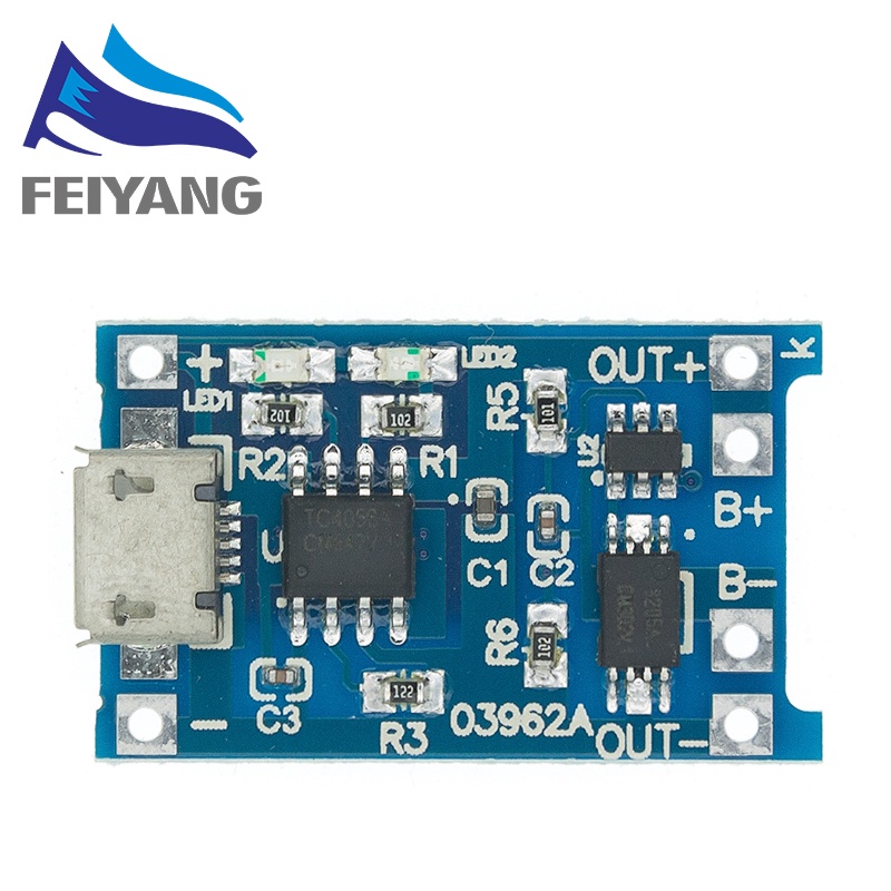 Type-c/Micro/Mini USB 5V 1A 18650 TP4056 Lithium Battery Charger Module Charging Board With Protection Dual Functions 1A Li-ion