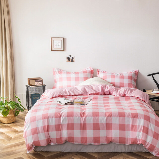 4 IN 1 Cadar Bedding Set Queen King Size Bedsheet Set