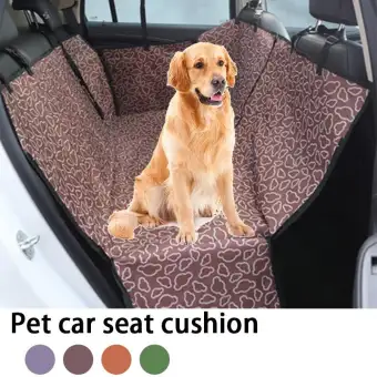 pet carriers oxford fabric paw pattern car pet seat cover dog car back seat carrier waterproof pet mat hammock cushion protector
