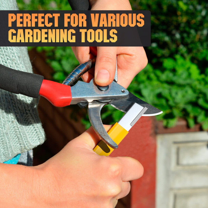 1 dụng cụ làm vườn Mài lưỡi mài túi nhanh chóng sắc nét cắt mài cho pruners loppers Kéo làm vườn kéo hàng rào tông đơ trục hatchets lawnmowers, giúp kéo dài công cụ' cuộc sống