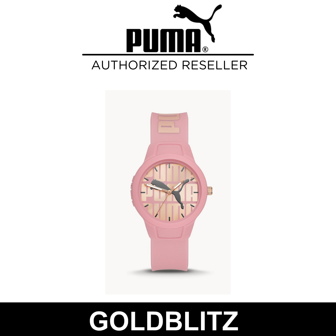 Puma P1071 Women's Reset V2 Three-Hand Pink Polyurethane Watch