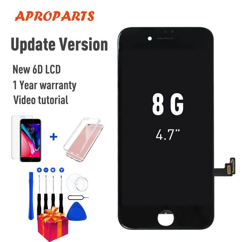 Support Fingerprint Touch ID 3D Touch LCD + Touch Screen For iPhone 8 Display Digitizer Assembly Replacement Parts, Free Gifts(Phone Case,Tempered Glass, Repair Tools)