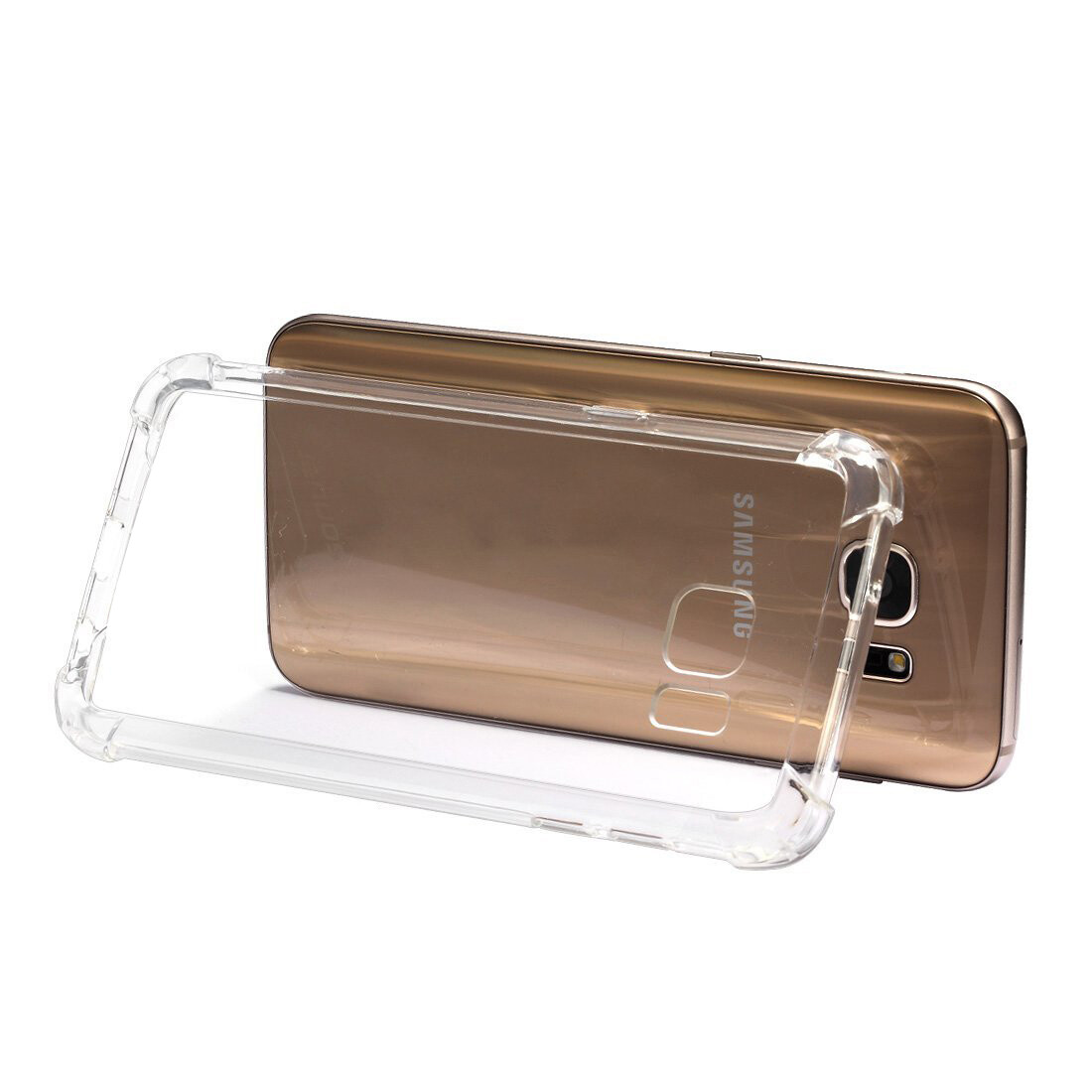 LUOWAN Galaxy S7 Edge Case, Clear Cute Gradient S7 Edge/S7 Phone Case Slim Anti Scratch Flexible TPU Cover Reinforced Corners Shockproof Protective Case for Samsung Galaxy S7 Edge/S7