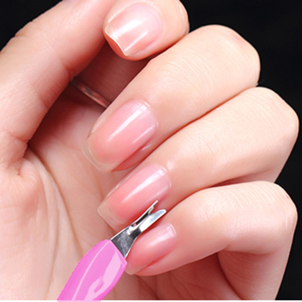 【Random Color】3Pcs Professional Nail Art Manicure Tool Exfoliating Fork Skin Peeling Peeling Fork For Nail Salon