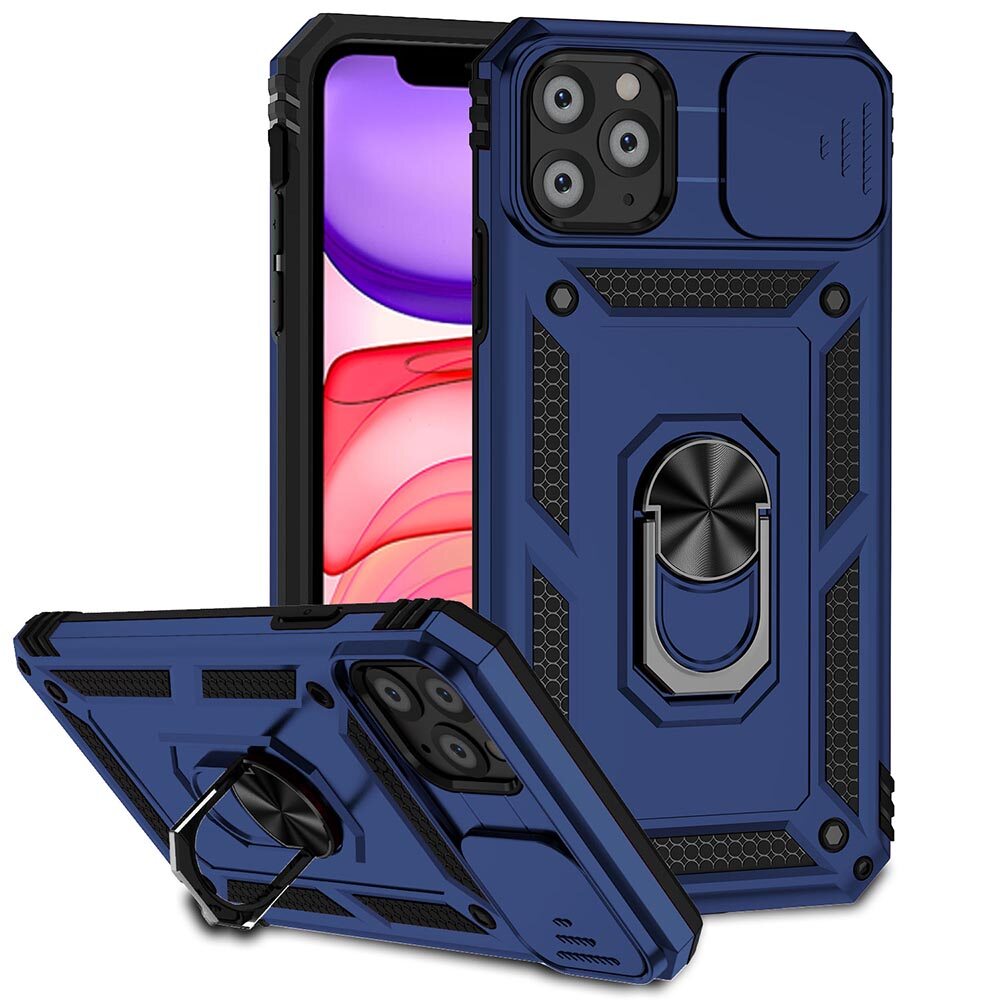 For iPhone 11 Pro Max 6.7 Phone Case,For iPhone 11 Pro 5.8 Cases,Sergeant Push Window Protection Camera Armor Ring Bracket Back Cover For iPhone 11 6.1