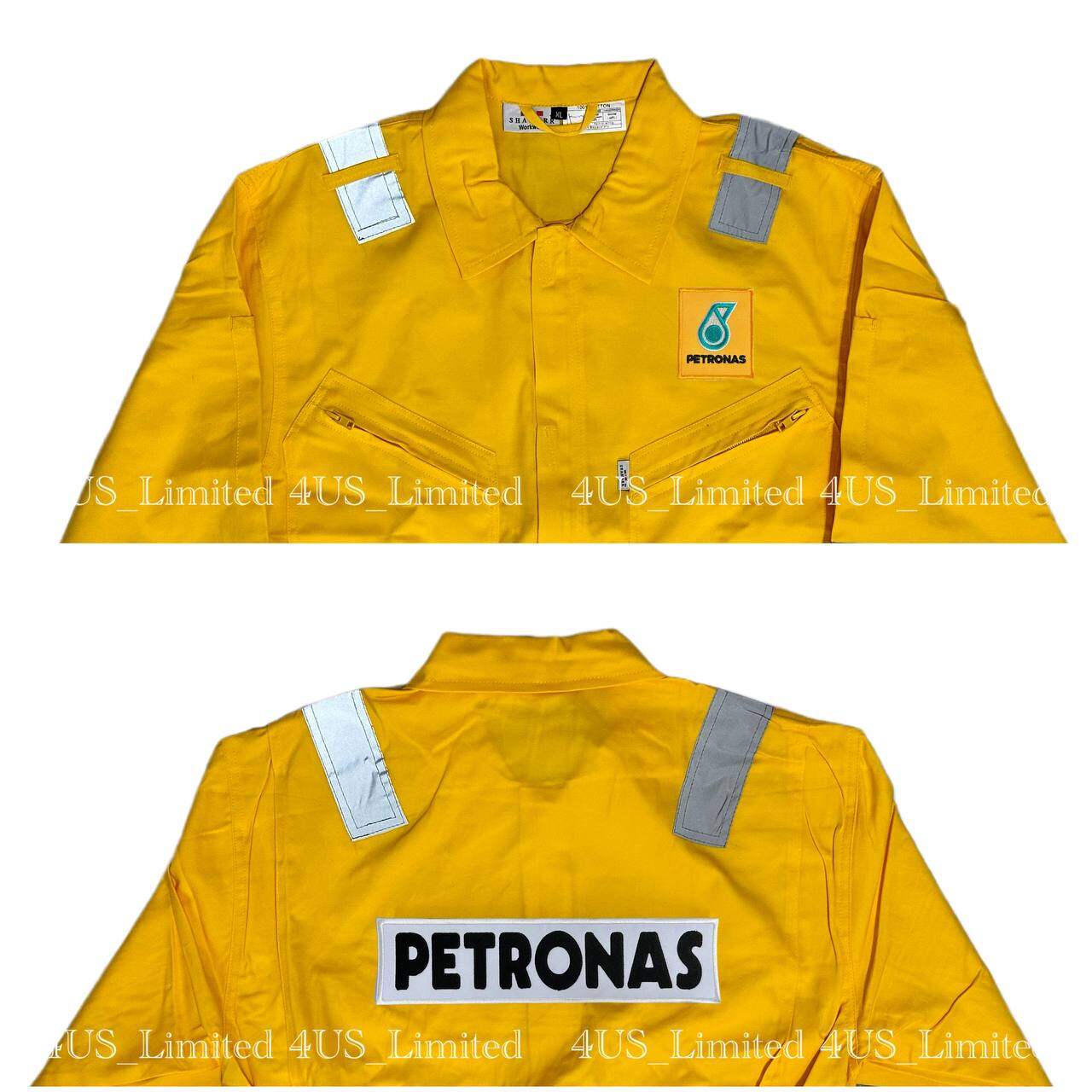 Safety Coverall Yellow Shamarr Preshrunk Cotton 230gsm Coverall with