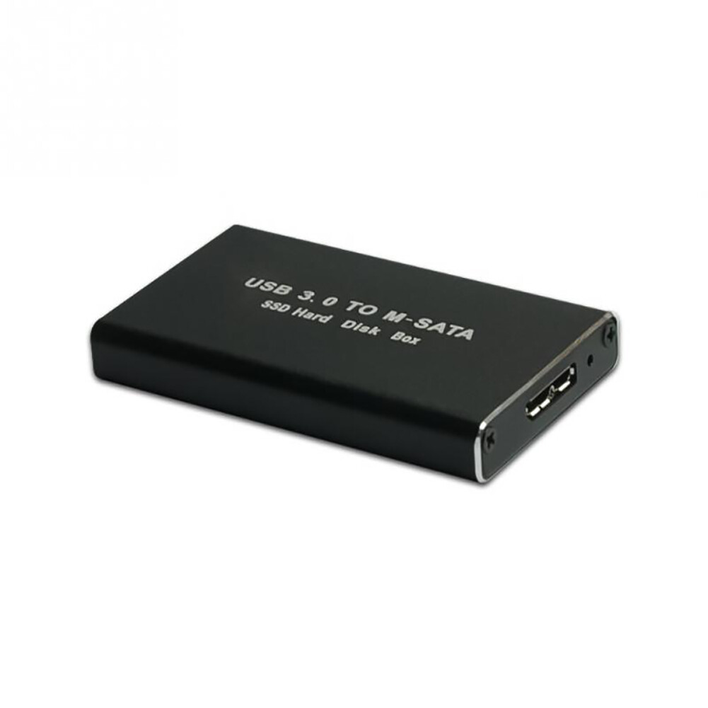 MSATA to USB 3.0 Hard Disk Drive SSD Enclosure Adapter Cable Case Aluminum Box