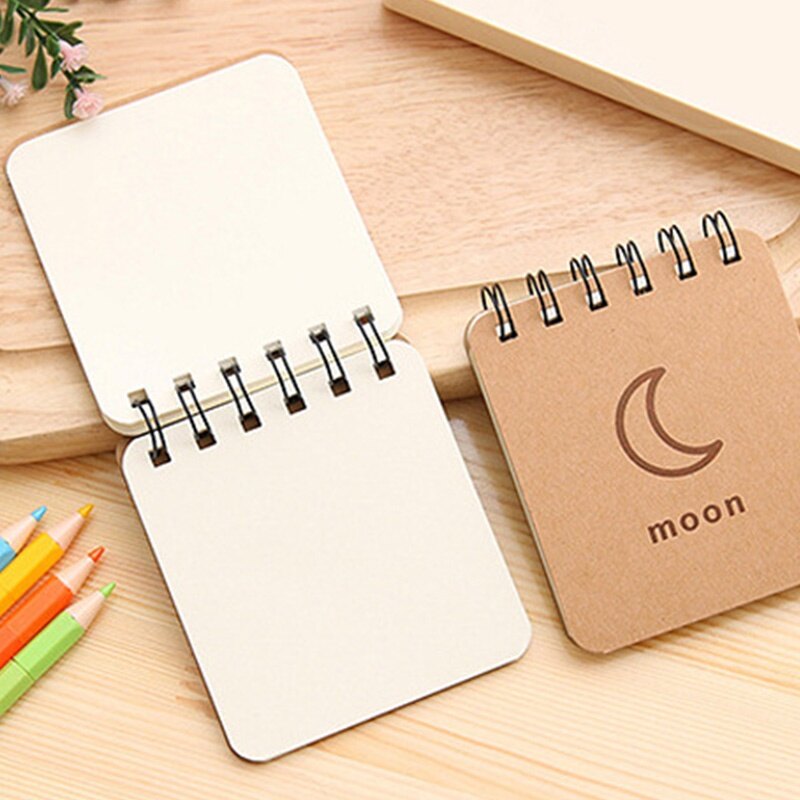 Sổ CuộN Dòng Thời Tiết Mini A7 60 Tờ Sổ Xoắn Ốc Bỏ Túi Trống Đơn Giản Cho Học Sinh